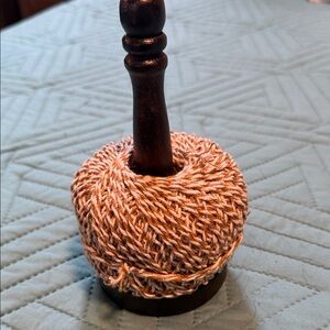 Brown,Cream &Gold twine holder